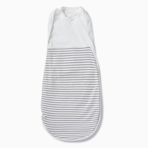 Newborn Baby Swaddle Sack Grey Stripe