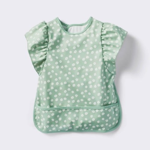 Short Sleeve Bib - Floral Ruffle - Cloud Island™.