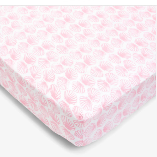 Organic Cotton Crib Sheets by Lewis - Scallop in Lilac