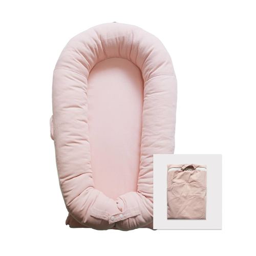 Deluxe Lounger Cover | 100% Cotton Baby Lounger Extra Cover for Dockatot Deluxe | Hypoallergenic Infant Baby Nest Replacement | Cover Only (Mistyrose)