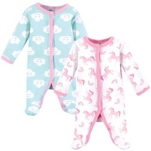 Luvable Friends Infant Girl Cotton Preemie Sleep and Play, Unicorns, Preemie