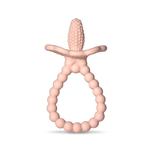 RaZbaby RaZberry Plus Baby Teether – Easy-to-Hold Toy for Front & Back Teething Relief, BerryBumps Texture for Sensory Development, Soothes Sore Gums, BPA-Free, Great Gift for Babies 3M+ – Pink