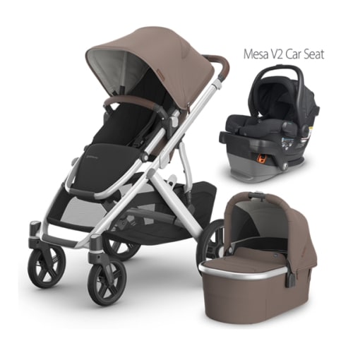 UPPAbaby Vista V3 Stroller + Bassinet + Aria or Mesa V2 Car Seat Travel System
