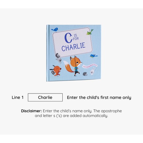 M is For Me Personalized Book, Blue Cover
