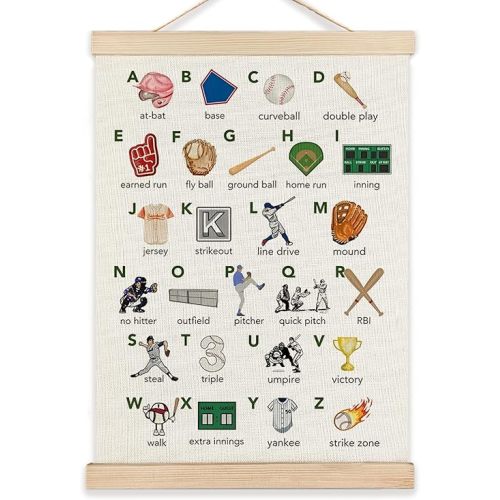 Baseball Alphabet Wall Decor