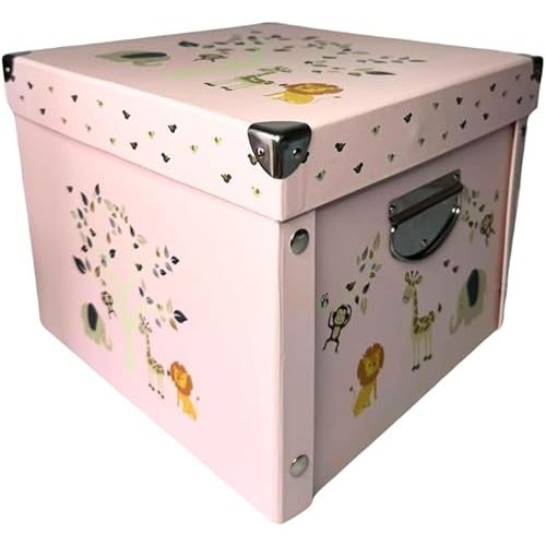 GroWings | Baby Keepsake Box, Baby Memory Box | Large Blue Keepsake Gifts Box for Newborn Baby Boy or Baby Girl | Strong, Durable & Collapsible Memory Storage Box