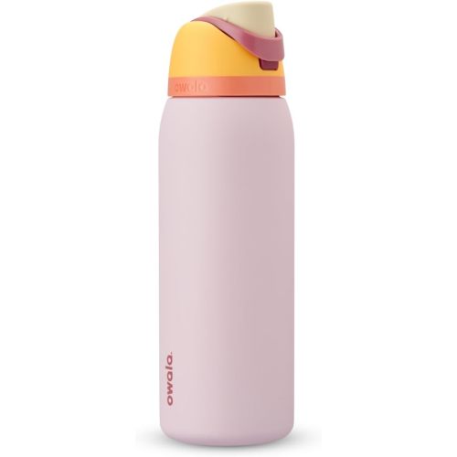 Owala FreeSip Insulated Stainless Steel Water Bottle with Straw for Sports and Travel, BPA-Free Sports Water Bottle, 40 oz, Candy Store