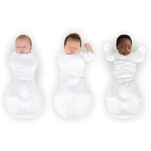 SwaddleDesigns 6-Way Omni Swaddle Sack Arms Up Swaddle for Newborn, More Options to Calm Startle Reflex, Improves Sleep