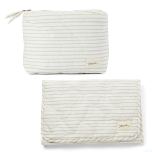 On The Go Set- changing pad and pouch (pebble)