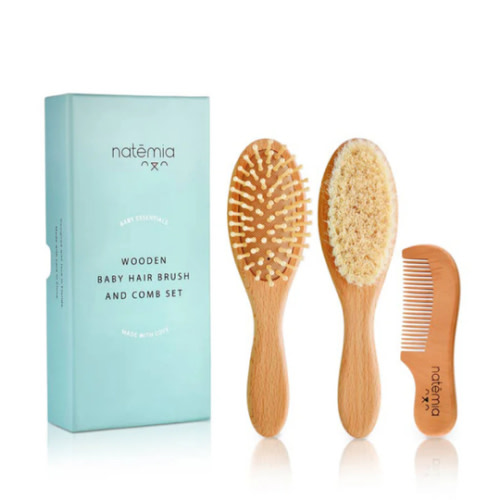 Wooden Hair Brush Set