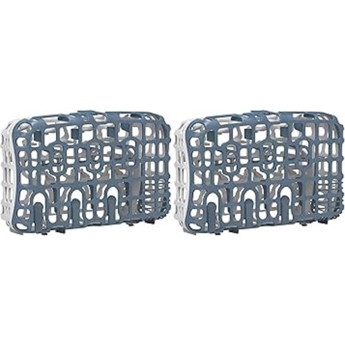 Dr. Brown's Dishwasher Basket for Small Baby Bottle Parts, Pacifiers, and Accessories, Clean, Store and Organize Newborn Essentials, Green, BPA-Free (Pack of 2)