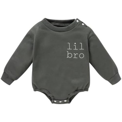 GRNSHTS Newborn Baby Boy Outfit Long Sleeve Oversized Romper Toddler Boy Coming Home Outfit Baby Boy Fall Winter Clothes