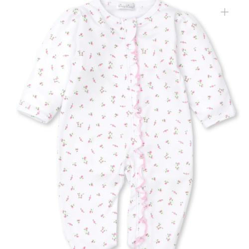 Garden Roses Ruffle Zip Footie