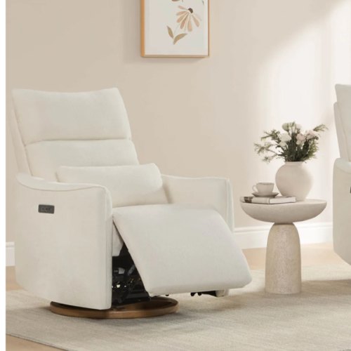 Janice Power Swivel Nursery Glider Recliner with Power Headrest
