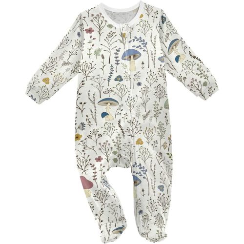 Insect Baby One-Piece Footies Ladybugs Long Sleeve Rompers Pajamas Zip Front Pjs for Boys Girls kids 3M - Multicolor 23 - 9M