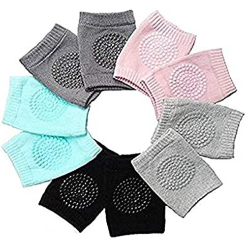 Baby Knee Pads, 5 Pairs Baby Crawling Anti-Slip Knee Pads,Unisex Baby Toddlers Elbow Kneepads Safety Protector Suitable for 0-36 Months