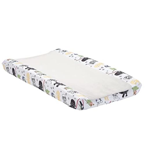 Lambs & Ivy Star Wars Classic Changing Pad Cover - Yoda/Darth Vader/R2-D2/C-3PO
