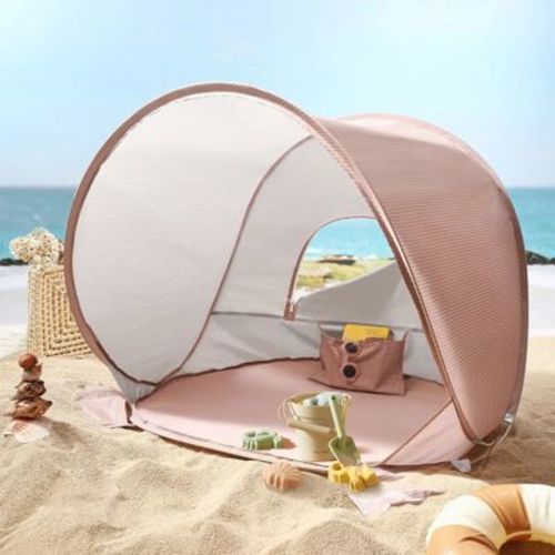 Tiny Land® One-Stop Baby Beach Tent with Sand Toys, Pop Up UV Sun Shelter for Kids, Baby Summer Outdoor - Blush Pink