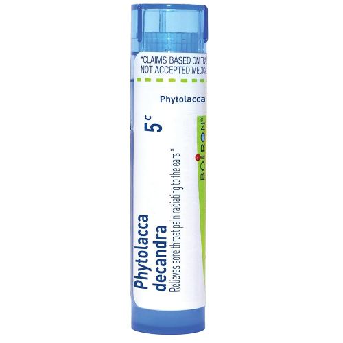 Boiron Phytolacca Decandra 5C for Sore Throat Pain Radiating to The Ears - 80 Pellets