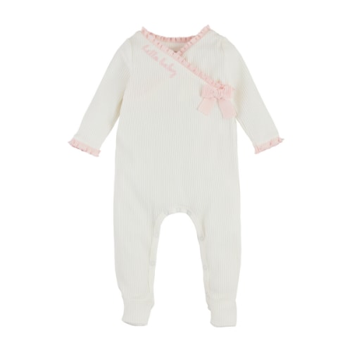 Pink Chainstitch Baby Sleeper | Mud Pie