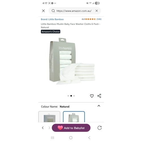 Little Bamboo Muslin Baby Face Washer Cloths 6 Pack - Linear Sands Marigold : Amazon.com.au: Baby
