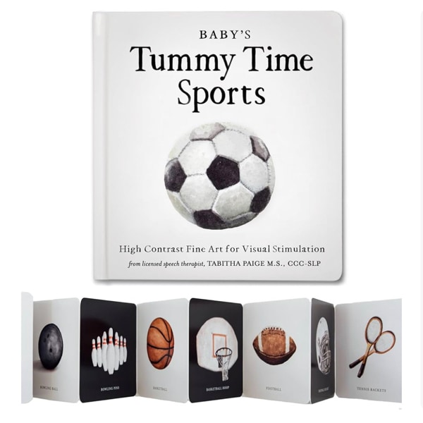 Baby's Tummy Time Sports: High-Contrast Fine Art for Visual Stimulation (Tabitha Paige Children's Book Series)