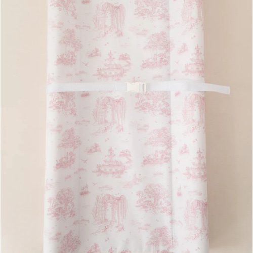 Spring Toile Pink Contour Change Pad | The Gilded Bird – The Gilded Bird US