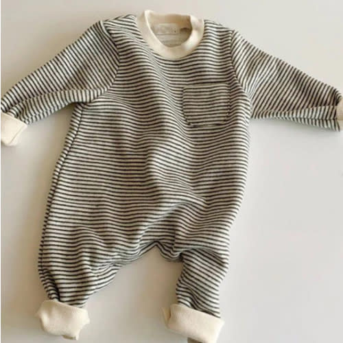 Striped Round Neck Onesie – Teeny Mini Me
