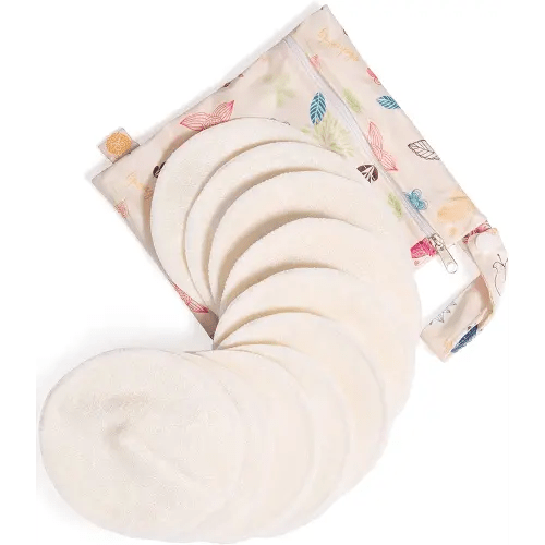  Kindred Bravely Organic Reusable Nursing Pads 10 Pack  Washable  Breast Pads for Breastfeeding, Leaking with Carry Bag : Baby