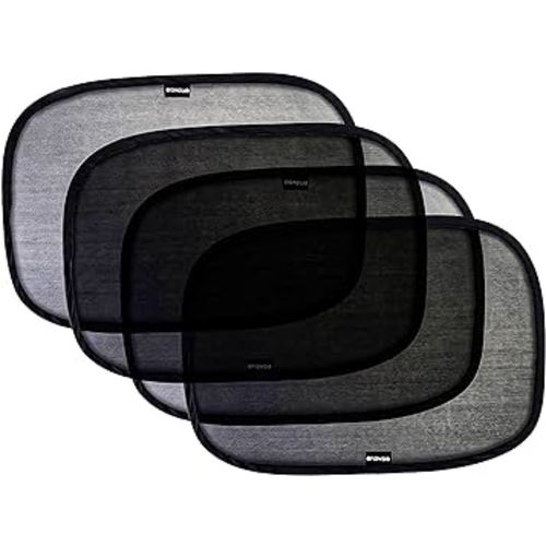 Enovoe Car Window Shade for Baby - (4 Pack) - Medium - 19" x 12" - Cling Car Sun Shade for Windows - Sun, Glare and UV Rays Protection for Your Child - Car Window Shades for Side Window