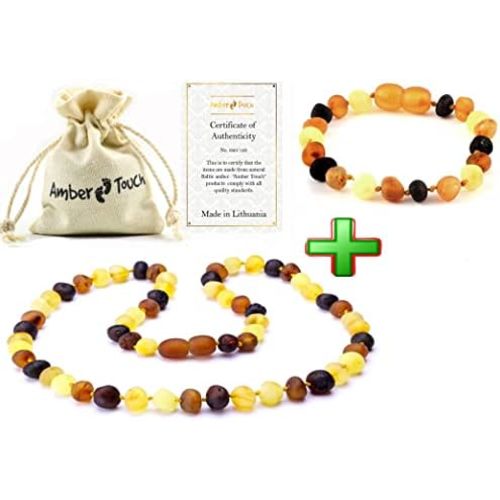 RAW Baltic Amber Necklace and Amber Bracelet