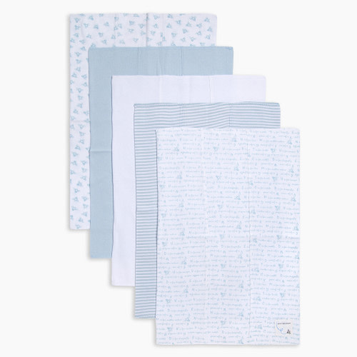 Burt's Bees Baby Organic Burp Cloth (5 Pack) - Sky Pattern