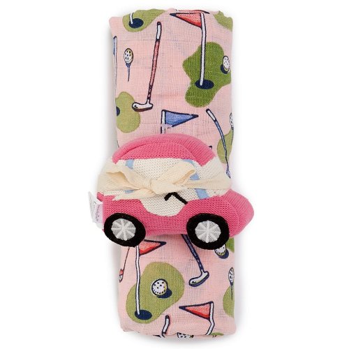 Mud Pie Baby Girls Golf-Theme-Printed Blanket