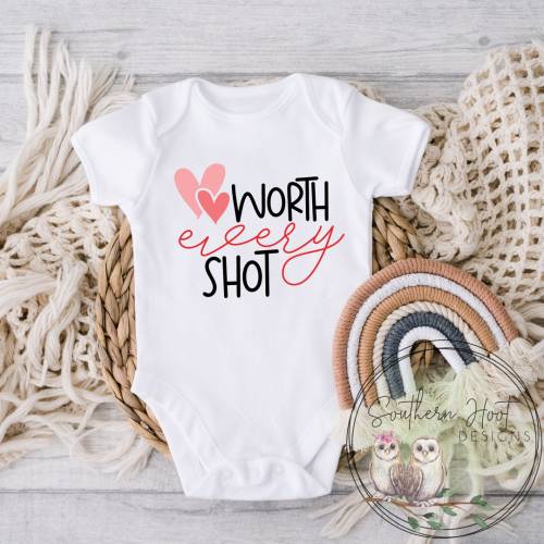 Worth Every Shot Onesie®, IVF Baby, Faith and Science Onesie®, Little Blessing, Answered Prayers Onesie®, Pregnancy Announcement, Bodysuit