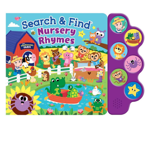 Search & Sing Nursery Rhymes - Interactive Sound Book for Toddlers | 6 Songs & Hidden Picture Fun | Engaging Musical Board Book for Early Learning