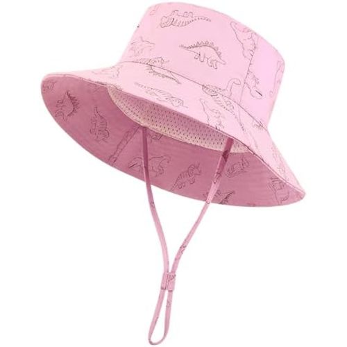 Baby Sun Hat Toddler Bucket Hats Summer Sun Protective Kids Beach Hats Wide Brim Outdoor Camping Hat for Boys Girls