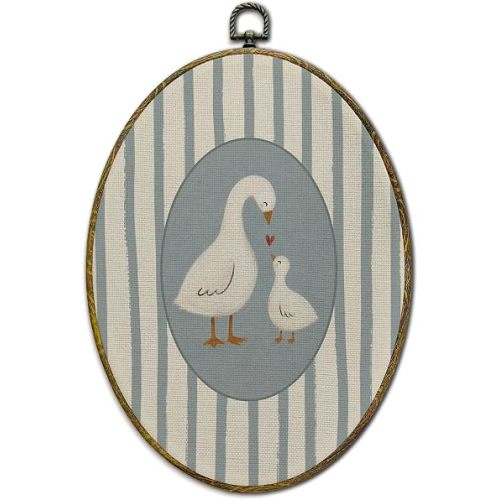 XFCICRLJ Goose Nursery Kid Room Oval Wall Art Decor, 11x8.5 Inch 295