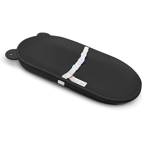 Changing Pad, Wipeable Diaper Changing Pad with Safety Belt for Changing Table, Nursery, Dresser, EVA Non-Slip Baby Changing Table Pad, Black