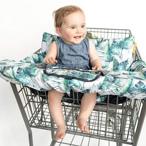 BINXY BABY 2-in-1 Cushy Cart Cover and High Chair Cover | Universal Fit | Includes Storage Pouch (Tropical Days)