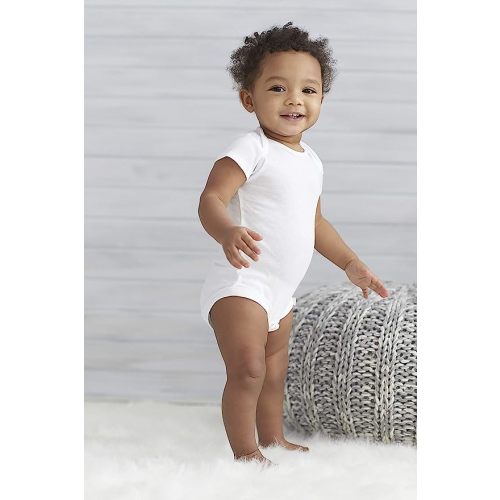 Gerber unisex-baby 8-pack Short Sleeve Onesies Bodysuits - 0-3 Months - Solid White