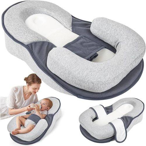 Feeding Pillow Anti Overflow Feeding Pillow for Reducing Spit-Up, Safety Nursing Pillow