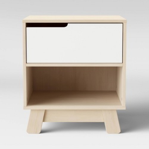 Babyletto Hudson Nightstand With Usb Port - Washed Natural / White