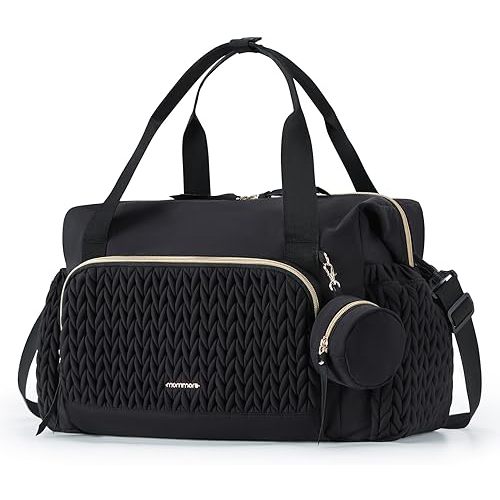 mommore Diaper Bag Tote, Large Capacity Travel Diaper bags, Hospital Bag for Labor Delivery, Baby Bag with Pacifier Case