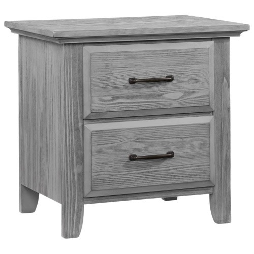 Oxford Baby Willowbrook 2 Drawer Nightstand in Graphite Gray