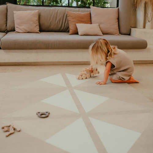 Toddlekind Premium Foam Playmats Kyte Collection - Mocha