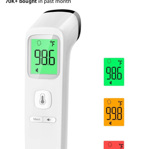 No-Touch Thermometer for Adults and Kids, Accurate Digital Baby Thermometer, Fever Alarm & Silent Mode, 2 in 1 Forehead & Object Mode