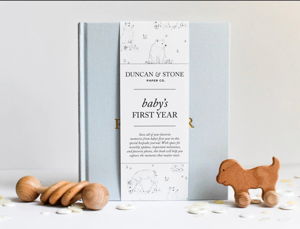 Baby's First Year Memory Book & Baby Photo Album by Duncan & Stone – Duncan & Stone Paper Co.