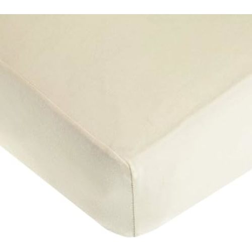 TL Care Fitted Crib Sheet 28" x 52", Soft Breathable Neutral 100% Cotton Jersey Sheet, Cream, for Boys and Girls, Fits Crib and Toddler Bed mattresses