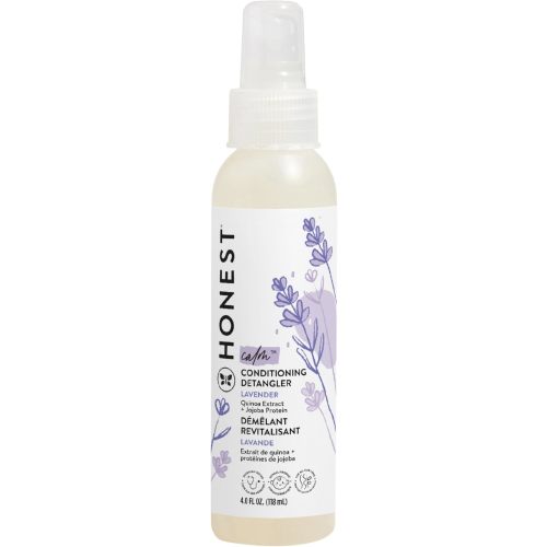 The Honest Company Conditioning Hair Detangler | Leave-In Conditioner + Fortifying Spray | Tear-Free, Cruelty-Free, Hypoallergenic | Lavender Calm, 4 Fl Oz