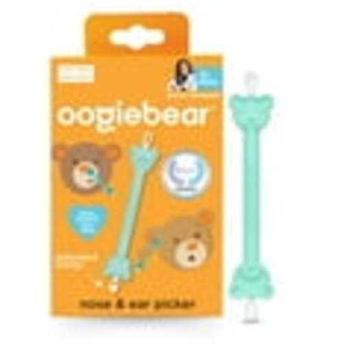 Oogiebear Newborn and Infant Nose and Ear Cleaning Tool - Dual Snot and Ear Wax Remover Mint Green